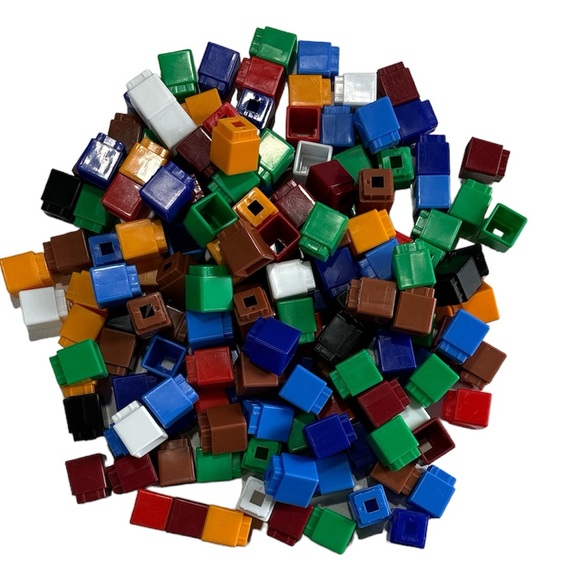 Lot Of Learning Educational Resources Unifix Math Plastic Snap Cubes Tub Blocks - Picture 3 of 4